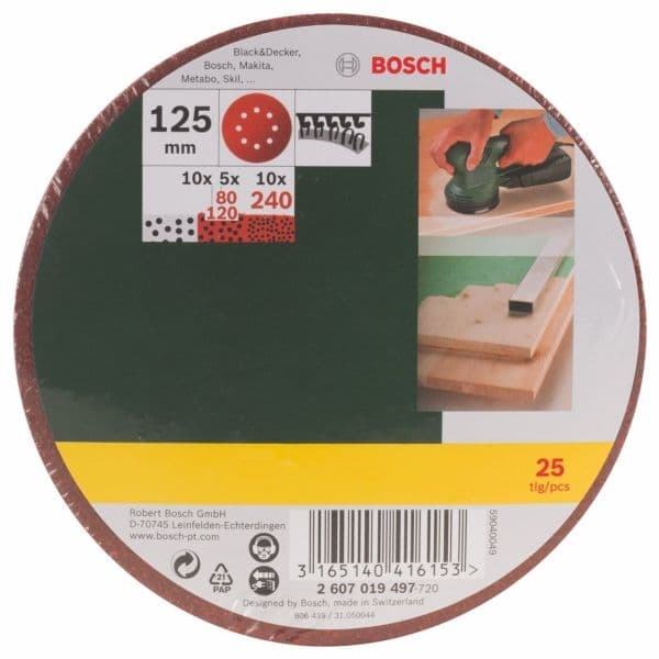 Bosch Slipklingesats EXCENT 125MM ASS 25 st PL