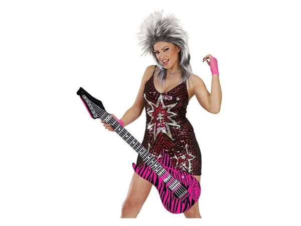 Oppustelig guitar pink zebra