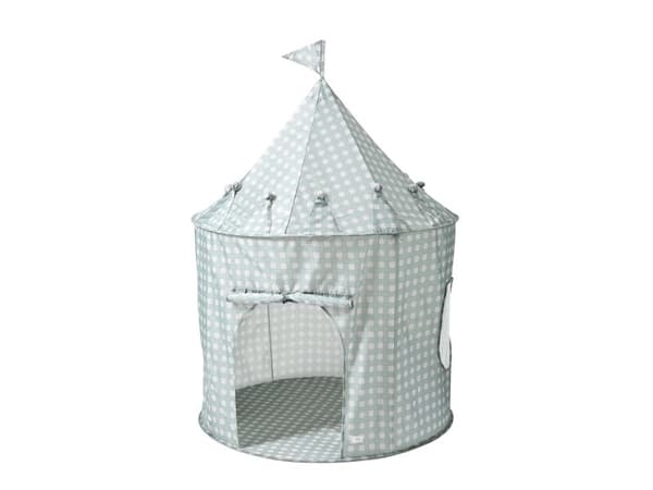 3 Sprouts lek-tält, gingham blå