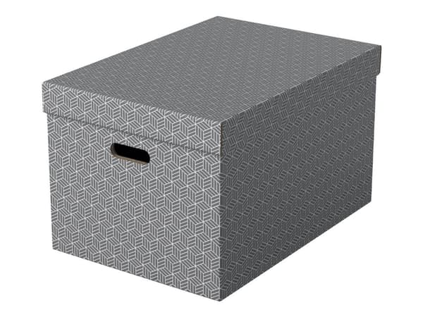 Esselte Home - Förvaringsbox - large - grå (paket om 3)