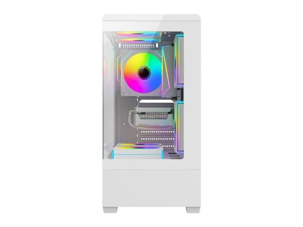 Darkflash C365 kabinett hvit + 5 vifter