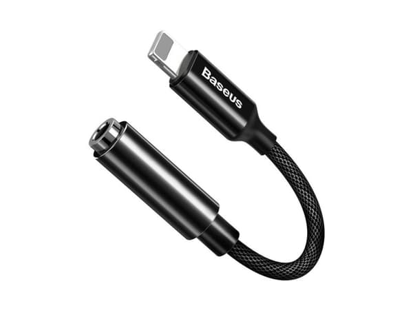 Baseus CALL3-01, Musta, 3.5mm, Lightning, Naaras, Uros, Suora