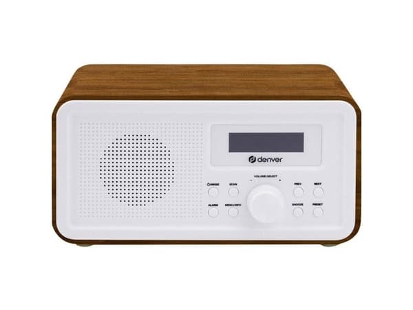 DAB+/FM-radio Denver DAB-30DW mörkt trä
