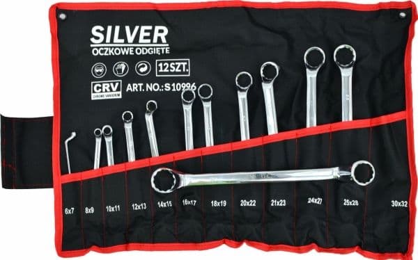 Silver ring-/fast nyckel -böjd 12 st. (10996)