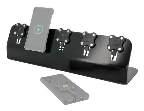 Mobilis 020011, Innendørs, AC, USB, Trådløs lading, Sort