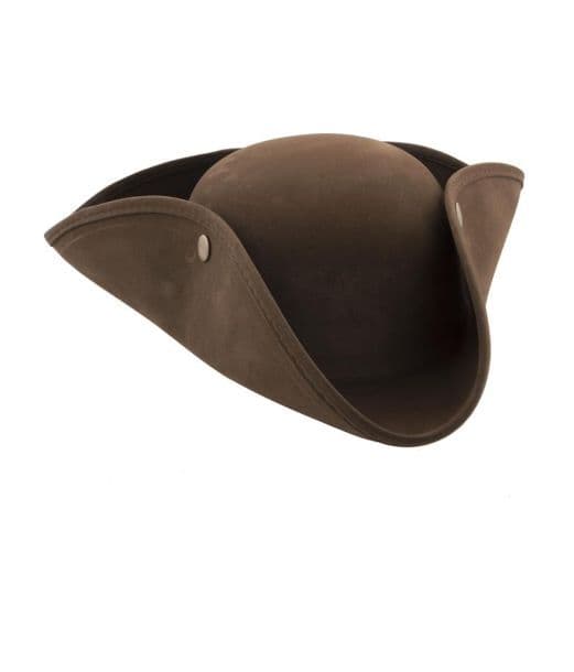 Brun tricorn pirathat