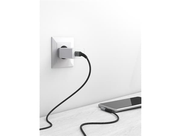 Goobay 64660, 2 m, USB C, USB C, USB 2.0, Musta, Harmaa