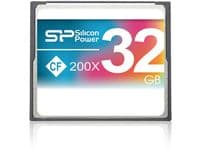 Silicon Power 32GB Compact Flash 200X, 32 GB, CompactFlash, Grå