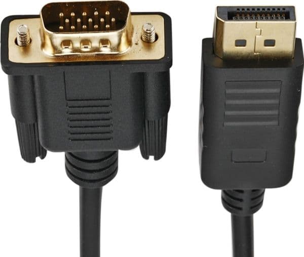 Retoo DisplayPort til D-Sub (VGA) kabel 1,8 m sort (E375)