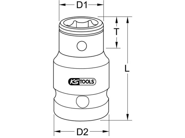 KS Tools 918.4351 bitadapter driv 1/2 (12,5 mm) 38 mm 1 st
