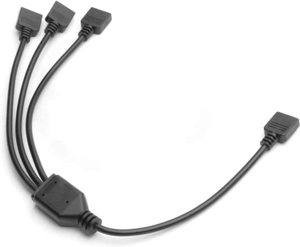 EK Water Blocks Loop D-RGB 3-Way Splitter Cable, RBG-splitterkabel, Sort, Hankjønn, Hankjønn, 1 stykker, China
