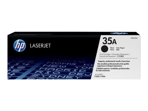 Lasertoner HP 35A CB435A, 1.500 sider, Sort
