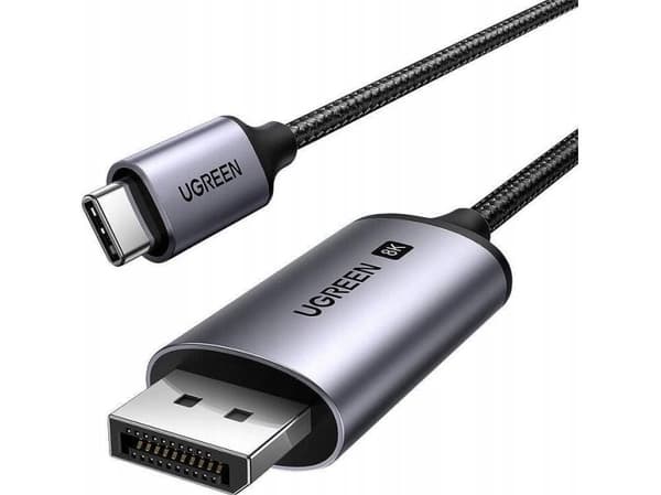 Kaapeli USB Ugreen Kaapeli UGREEN CM556 USB-C do DisplayPort 8K 1m (czarny)