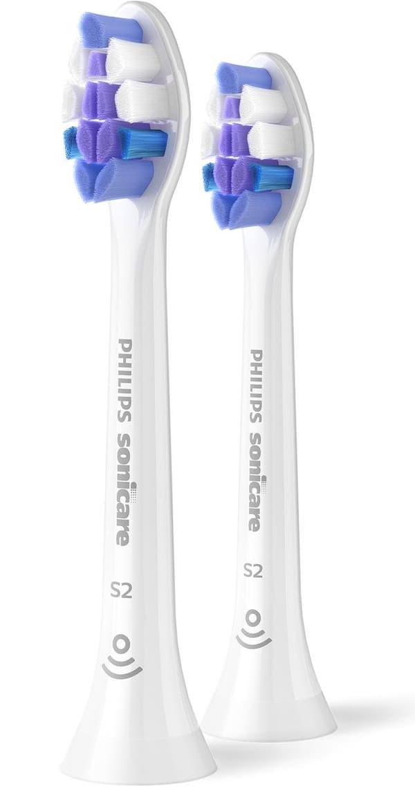 Philips Sonicare S2 Sensitive tannbørstehoder – hvite – 2-pakning
