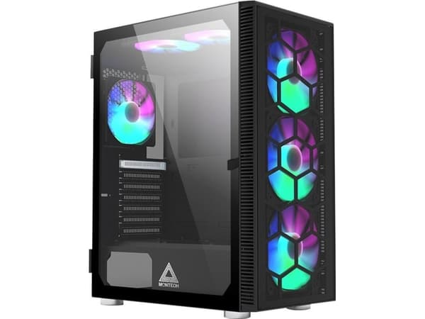 Montech X3 TG RGB chassi i svart