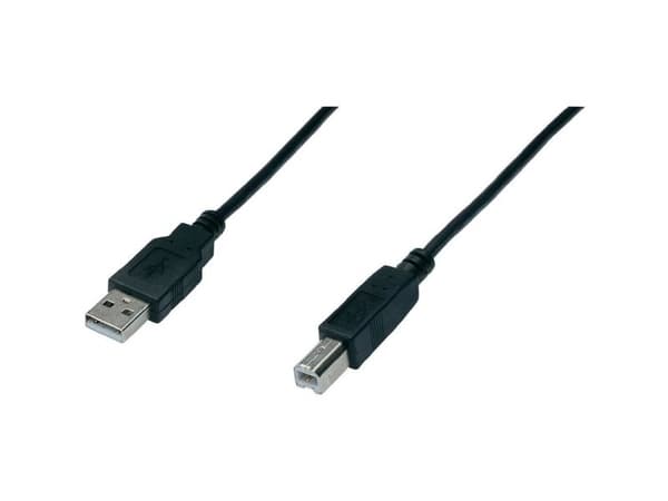 ASSMANN - USB-kabel - USB (hane) till USB typ B (hane) - USB 2.0 - 50 cm - svart