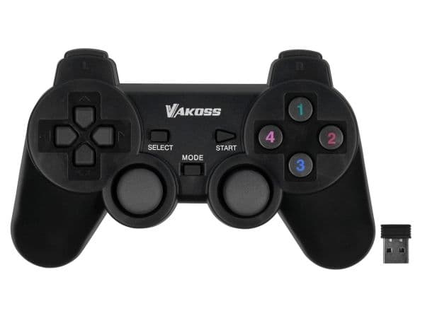 VAKOSS GP-4705BK trådløs gamepad USB Dual Shock-funksjon