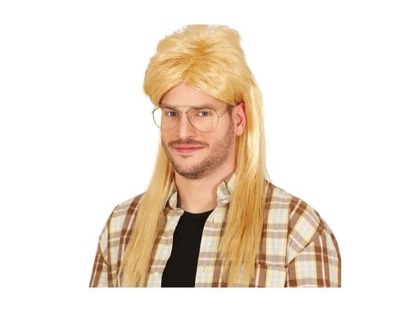 Blond 80er mullet paryk