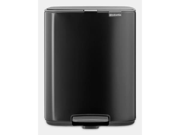 Brabantia Bo Pedal Bin, 12 l, Rektangulær, Stål, Sort, Pedal, 292 mm