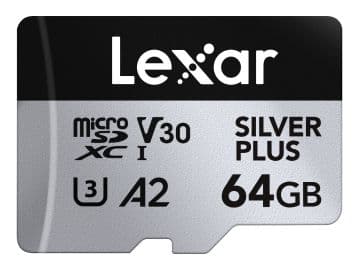 Lexar Professional SILVER PLUS microSDXC UHS-I-kort 64 GB