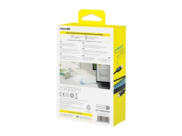 Baseus Dynamic 4 Pro 100W USB-C - USB-C 1m kaapeli - sininen
