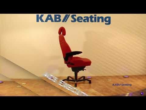 Kontorstol KAB Seating Controller, White-Line Sort skind