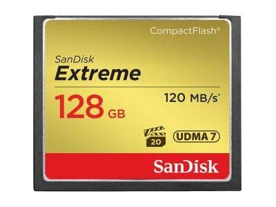 SanDisk Extreme - Flash-minneskort - 128 GB - 567x - CompactFlash