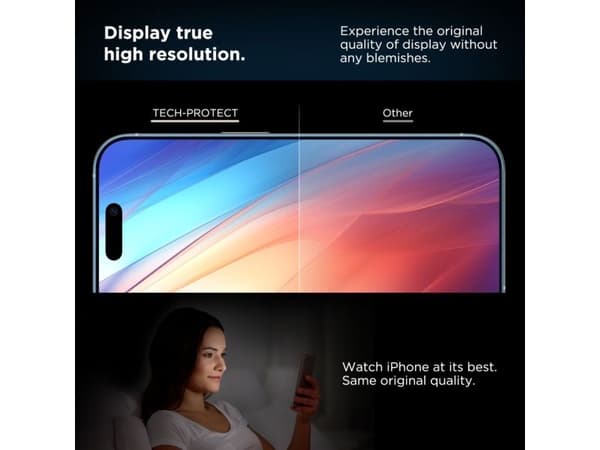 Tech-Protect härdat glas TECH-PROTECT QUICK SET+ 2-pack för iPhone 16 Pro Black