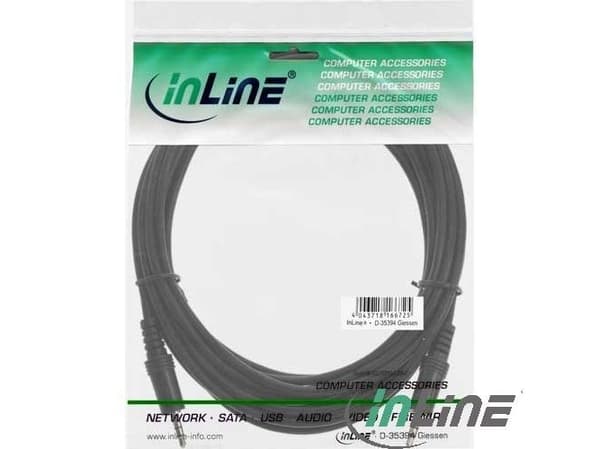 InLine 99936, 3.5mm, Hankjønn, 3.5mm, Hankjønn, 2,5 m, Sort