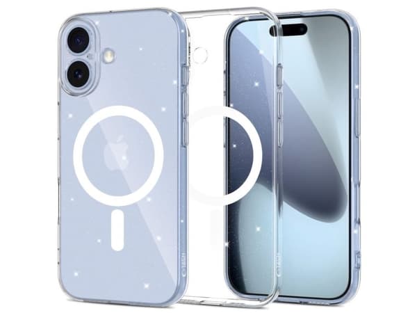 Tech-Protect FlexAir MagSafe-deksel til iPhone 17 - klar glitter