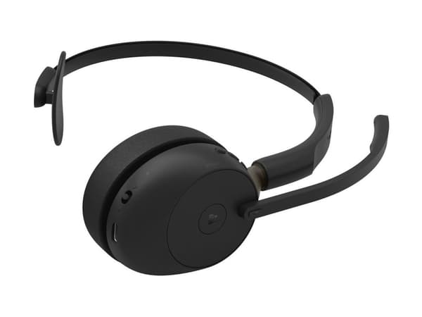 Jabra Evolve3 65 MS - Hodesett - on-ear - Bluetooth - trådløs, kablet - aktiv støydemping - USB-A via Bluetooth-adapter, USB-C - Optimized for Micr...