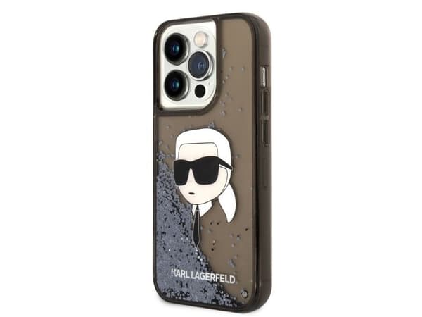 Karl Lagerfeld Glitter Karl’s hode- etui til iPhone 14 Pro Max - svart