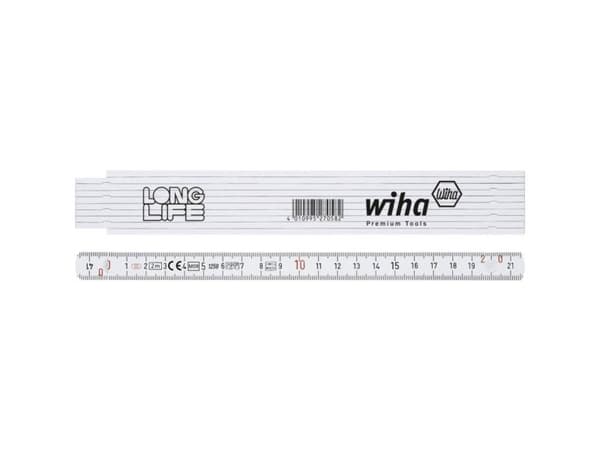 Wiha 410 2000, Glasfiber, Polyamid, Vit, 2 m, 15 mm