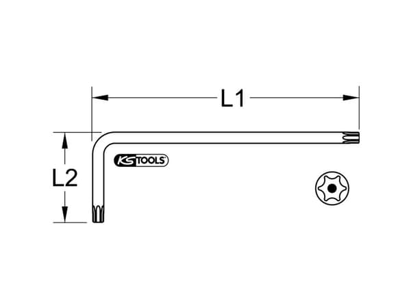 KS Tools 964.0608 Vinkelskruvmejsel