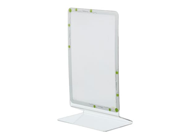 Securit® A4 T-bordsdisplay med magnetisk ram "Smiley"