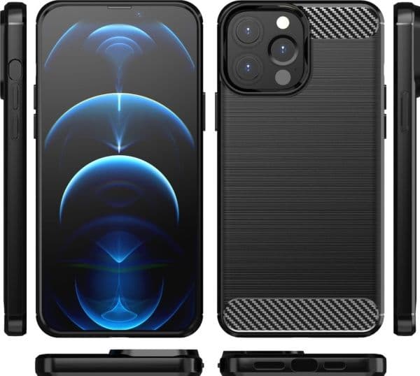 Hurtel Carbon Case fleksibelt deksel til iPhone 13 Pro Max svart