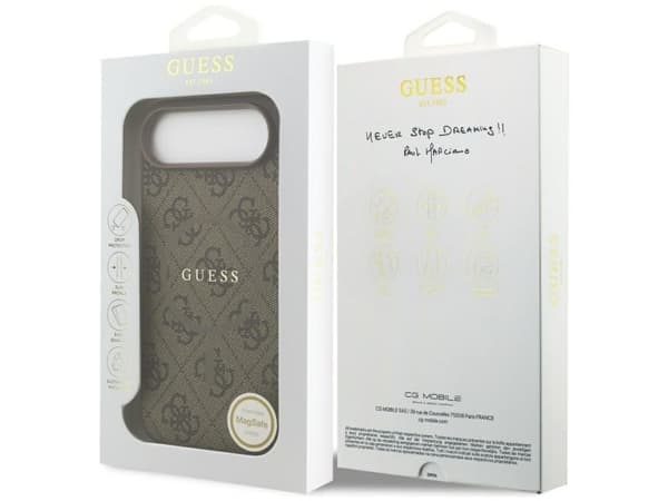 Guess 4G Ring Classic Logo MagSafe-deksel til iPhone 17 Air - brun