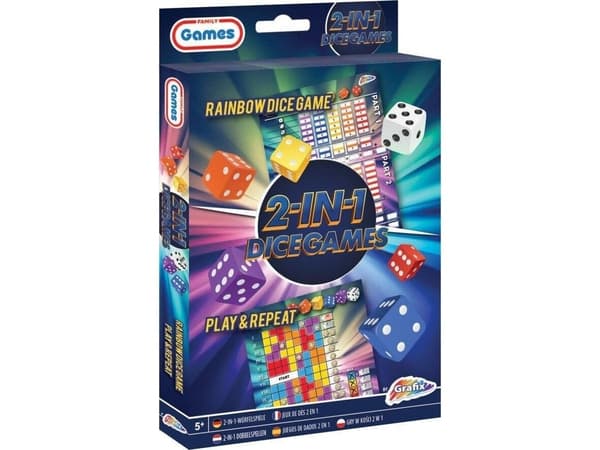 Tärningsspel 2-i-1 i fickversion