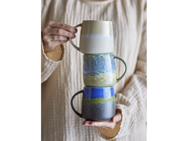 CREATIVE COLLECTION Cloe krus, blå, steingods