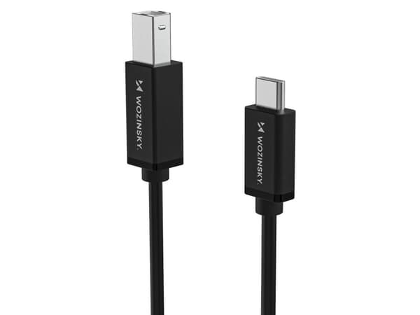 USB-kabel Wozinsky USB-B til USB-C 1 m svart (5907769376658)
