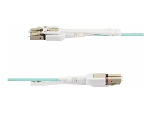 StarTech.com 8m (26ft) LC to LC (UPC) OM4 Multimode Fiber Optic Cable w/Push Pull Tabs, 50/125µm, 100G Networks, Bend Insensitive, Low Insertion Lo...