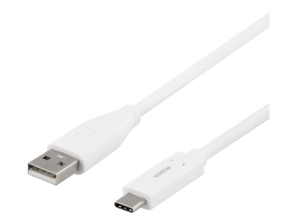 DELTACO USBC-1011M - USB-kabel - USB-C (hann) til USB (hann) - 2 m - hvit