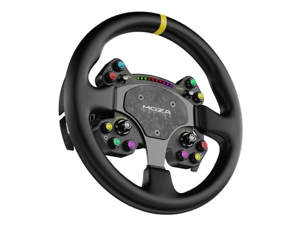 MOZA RS V2 ratt, rund - läder (33 cm)