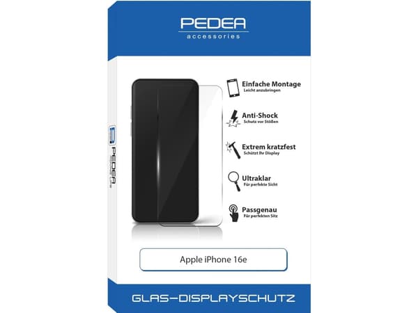 PEDEA skärmskyddsglas för Apple iPhone 16e (50170106)