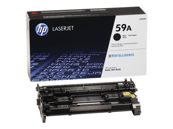 Lasertoner, HP 59A CF259A 3431599, 3.000 sider, Sort