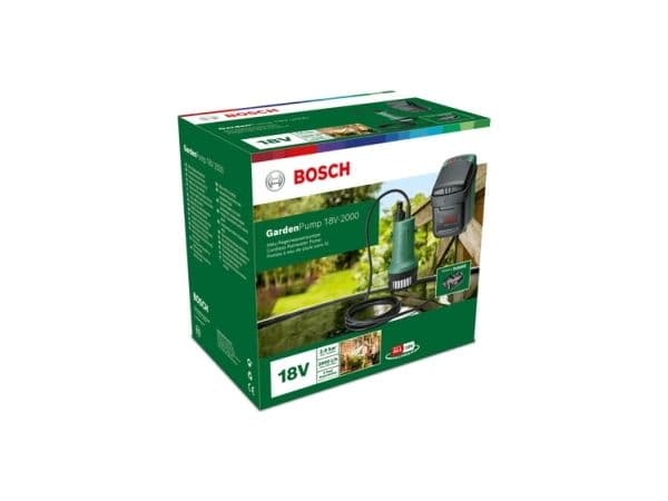Bosch batteriträdgårdspump 18V 2000 2,5Ah