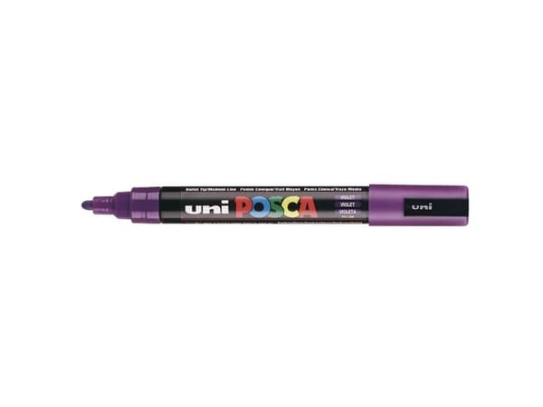 Uni POSCA, 1 styck, Violett, Rundad spets, Rund, Medium, 1,8 mm
