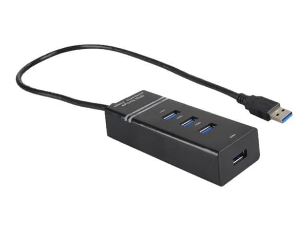 iBOX IUH3FB - Hub - 4 x SuperSpeed USB 3.0 - stasjonær