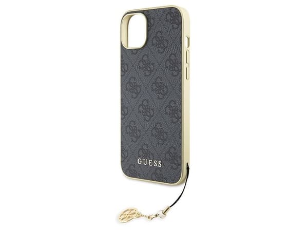 Guess 4G Charms Collection-etui til iPhone 15 Plus - grå