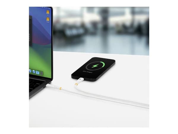 StarTech.com S2CEPR1MW-USB-CABLE, 1 m, USB C, USB C, USB 2.0, 0,48 Gbit/s, Valkoinen